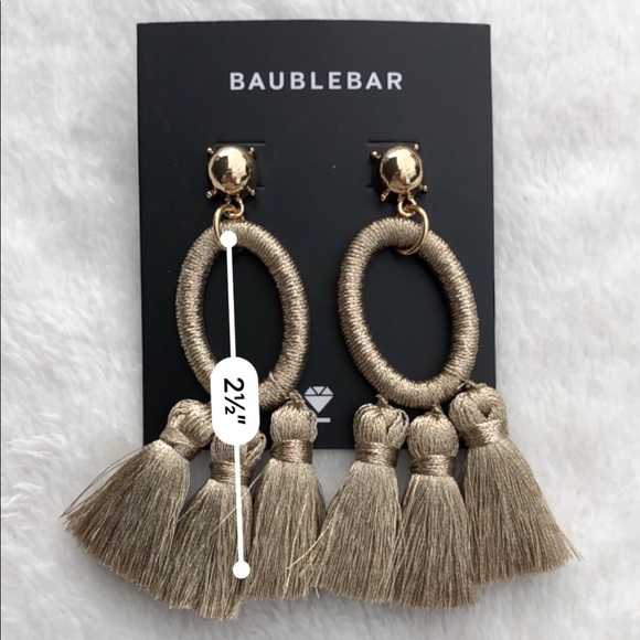 Baublebar Tassel Oval Hoop Earrings - Picture 3 of 3